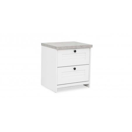 Brianna Bedroom Set 180x200 cm White & Marble Grey