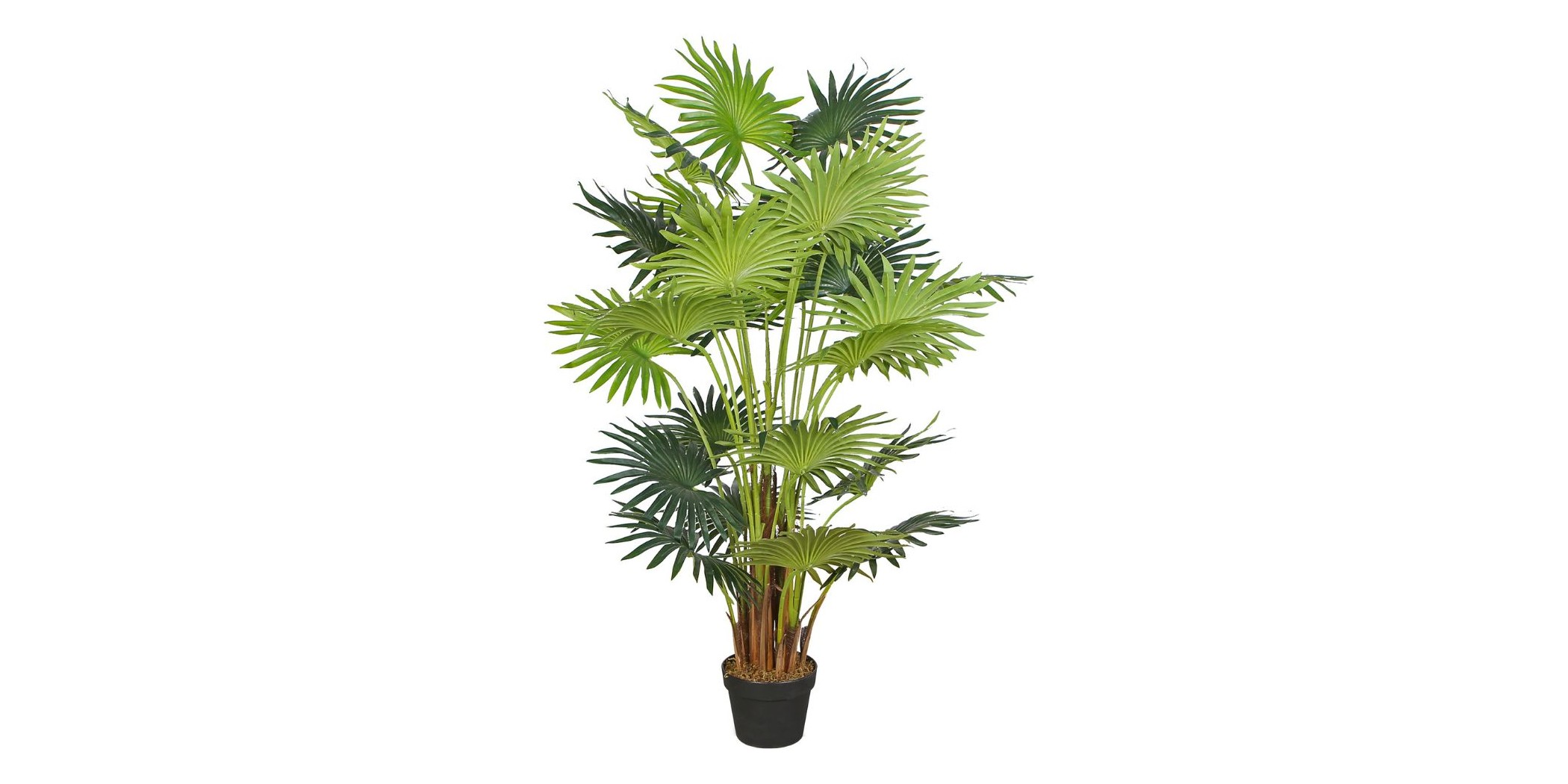 Faux Plant 130 cm Fan Palm Tree 7" Plastic Pot