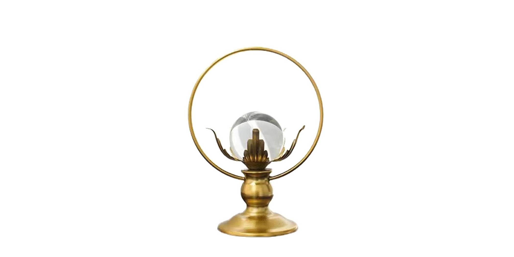 Glass Ball Gold Table Decor Metal