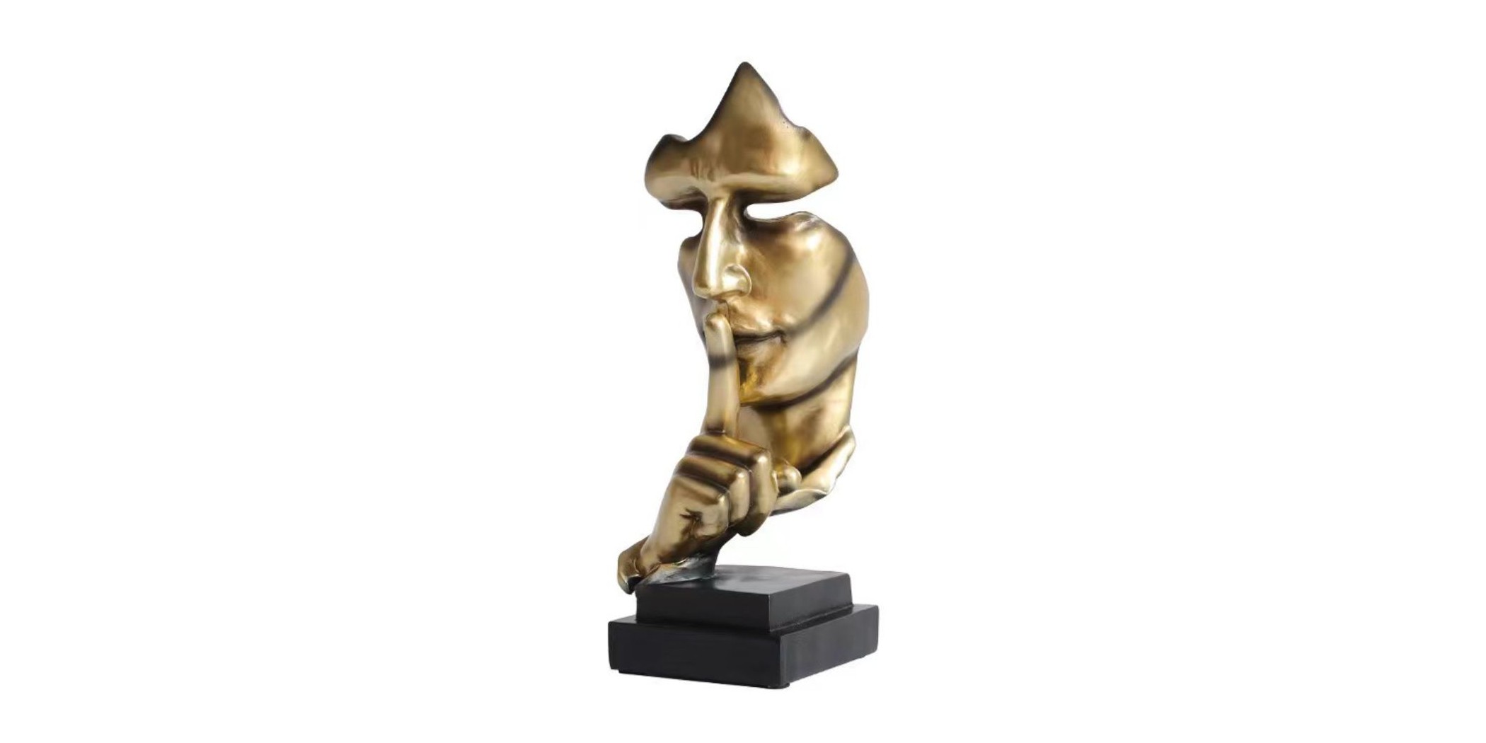 Don'T Talk Gold Table Decor Resin