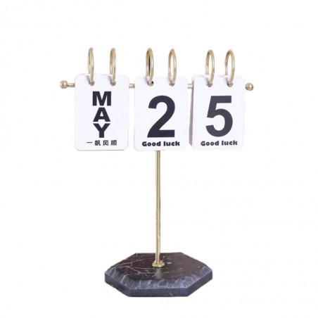 Calender Stand Metal/Wood Base