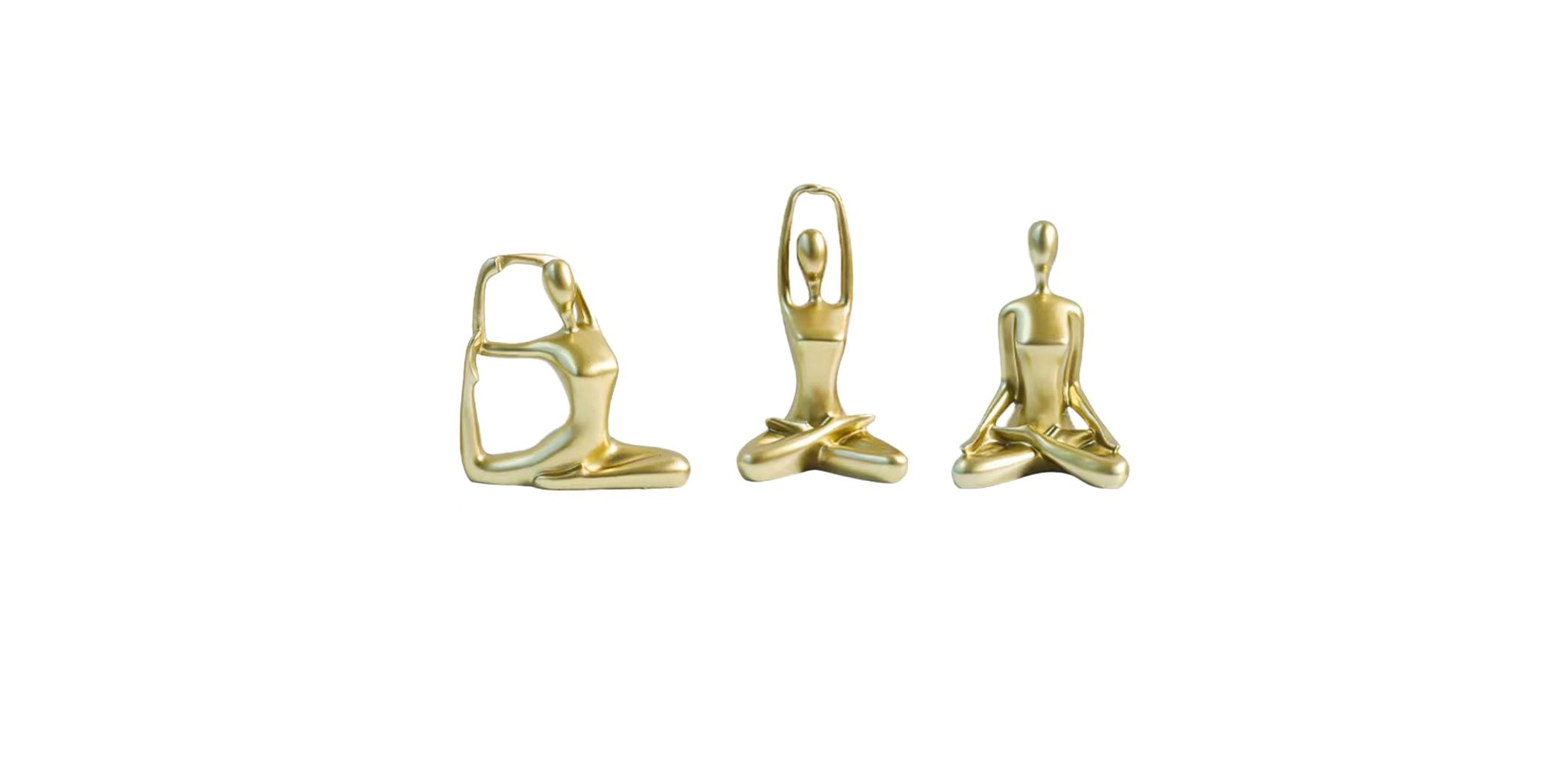 Yoga Gold Table Decor Resin Set Of 3