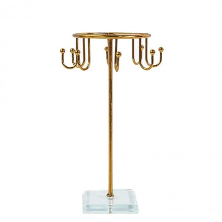 Jewelry Display Rack Metal/Glass