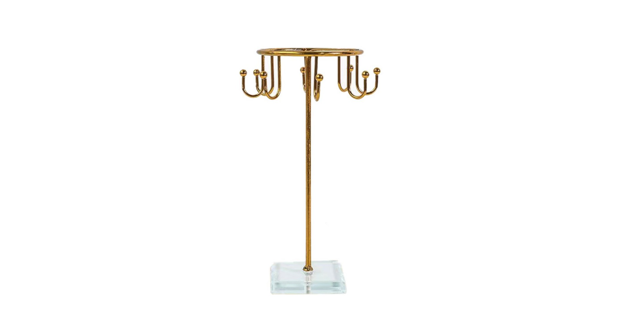 Jewelry Display Rack Metal/Glass