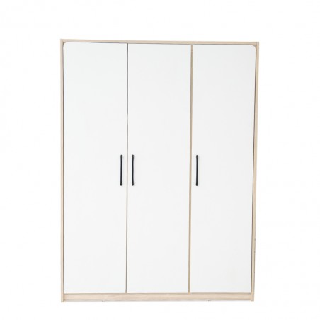 Wonderland Wardrobe 3 Doors Laguna Wood & White