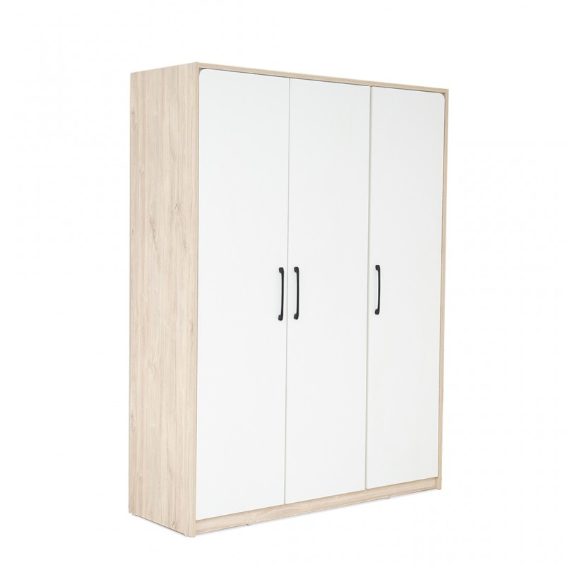Wonderland Wardrobe 3 Doors Laguna Wood & White Wonderland Wardrobe 3 Doors Laguna Wood & White