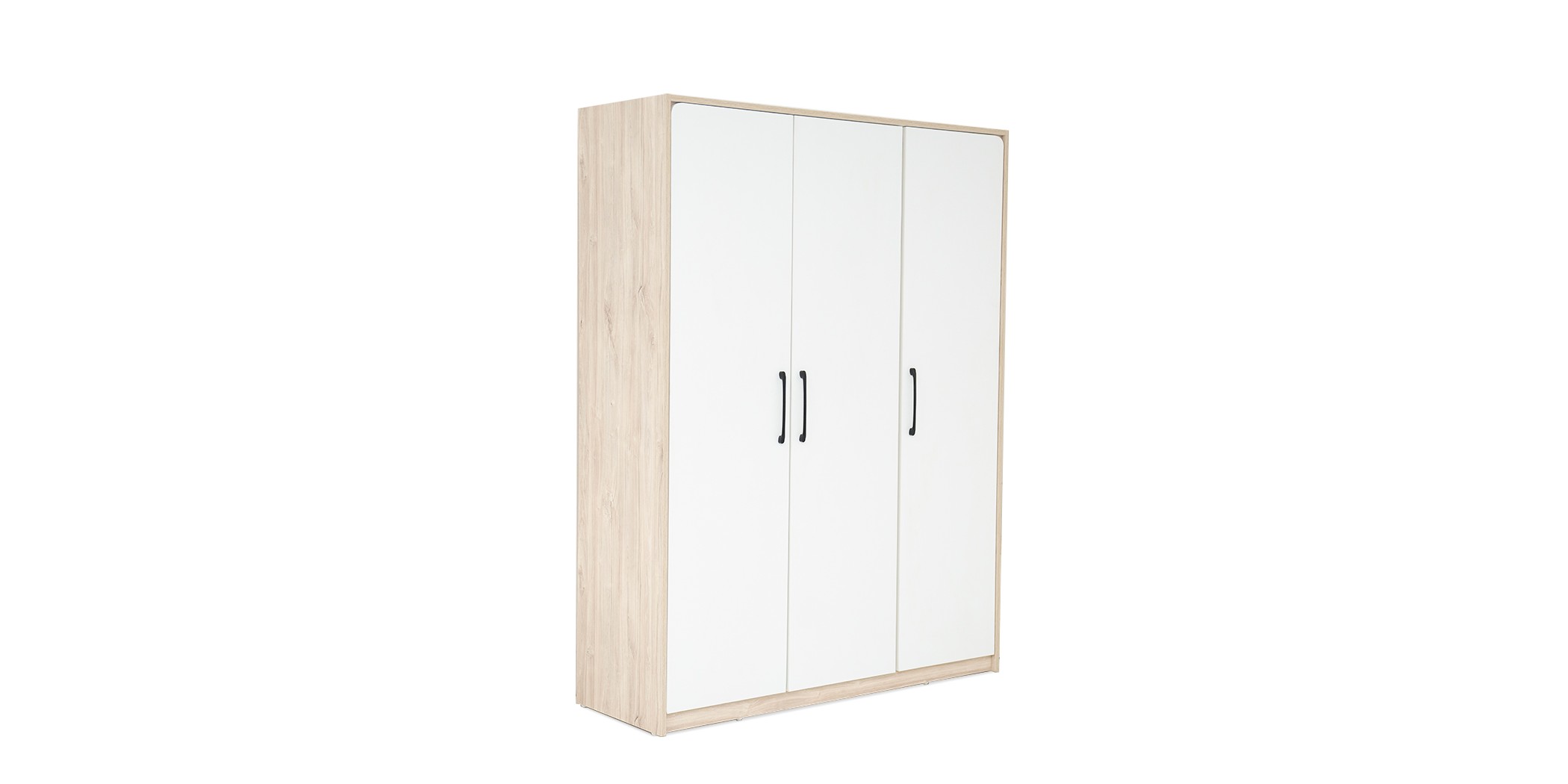 Wonderland Wardrobe 3 Doors Laguna Wood & White