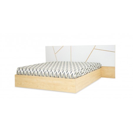 Cabana Bed 160x200 cm With 2 Night Tables Applewood & White