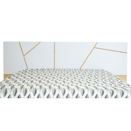 Cabana Bed 160x200 cm With 2 Night Tables Applewood & White