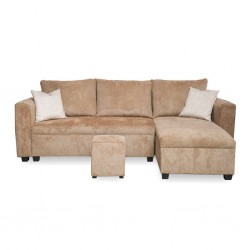 Conrad Corner RHF Chaise + LHF 2S Fabric L.Brown