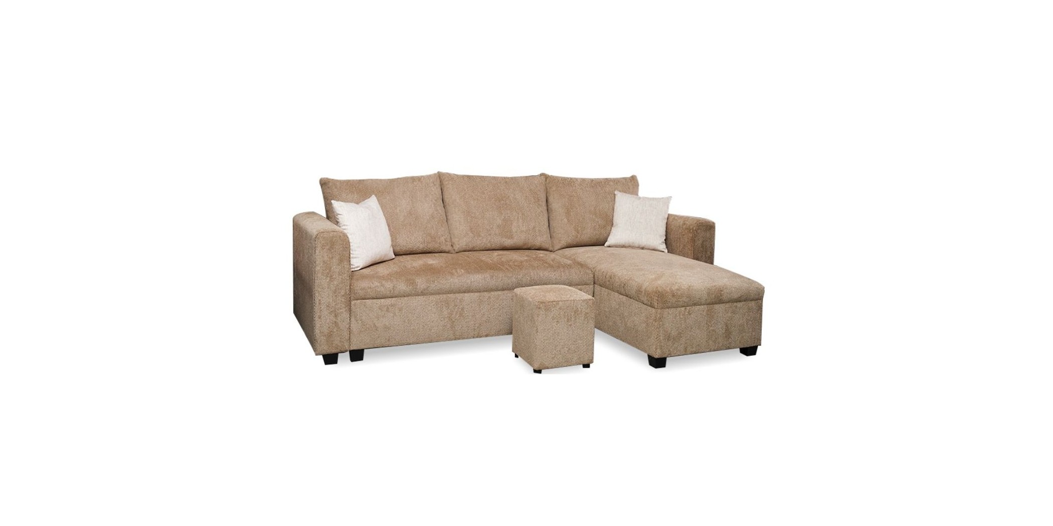 Conrad Corner RHF Chaise + LHF 2S Fabric L.Brown