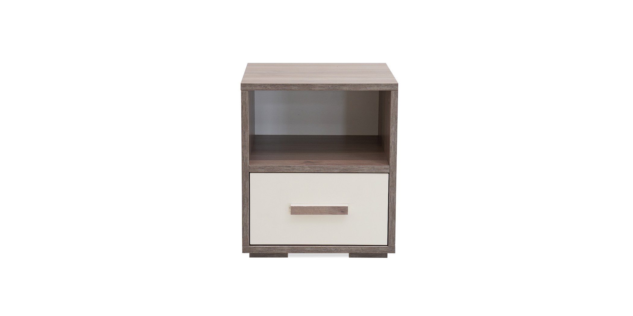 Jayden Night Table Ivory & Walnut