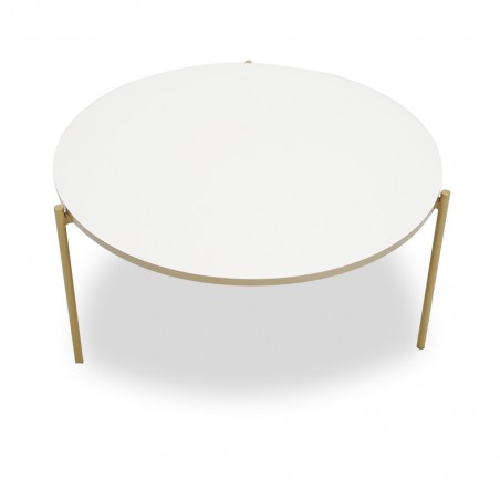Bela Round Coffee Table Off White
