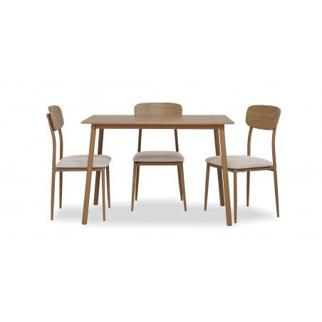 Cheelai Table and 4 Chairs Metal/MDF