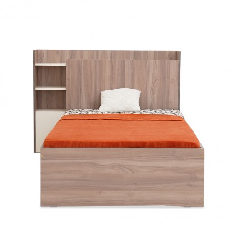 Jayden Bed 107x190 cm Ivory & Walnut