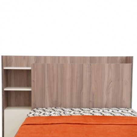 Jayden Bed 107x190 cm Ivory & Walnut