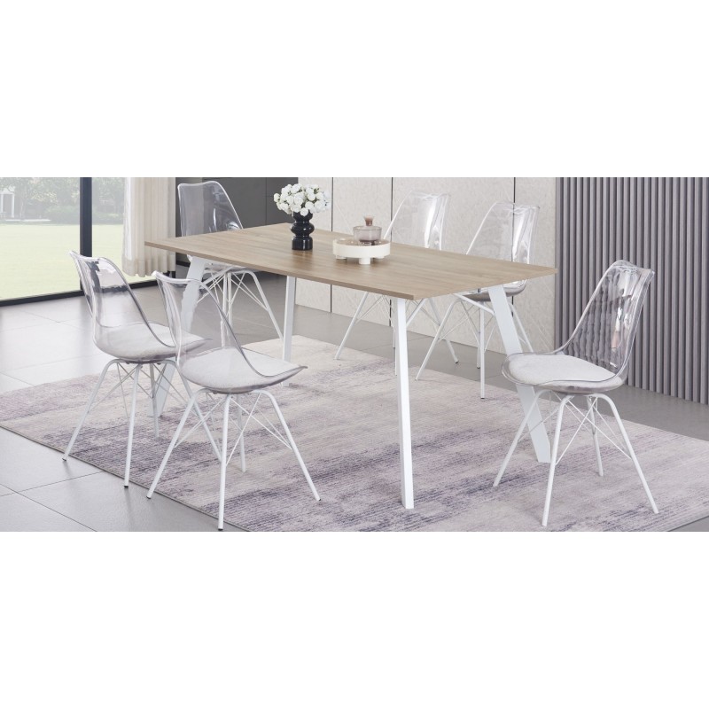 Moonky Table & 6 Chairs White Moonky Table & 6 Chairs White