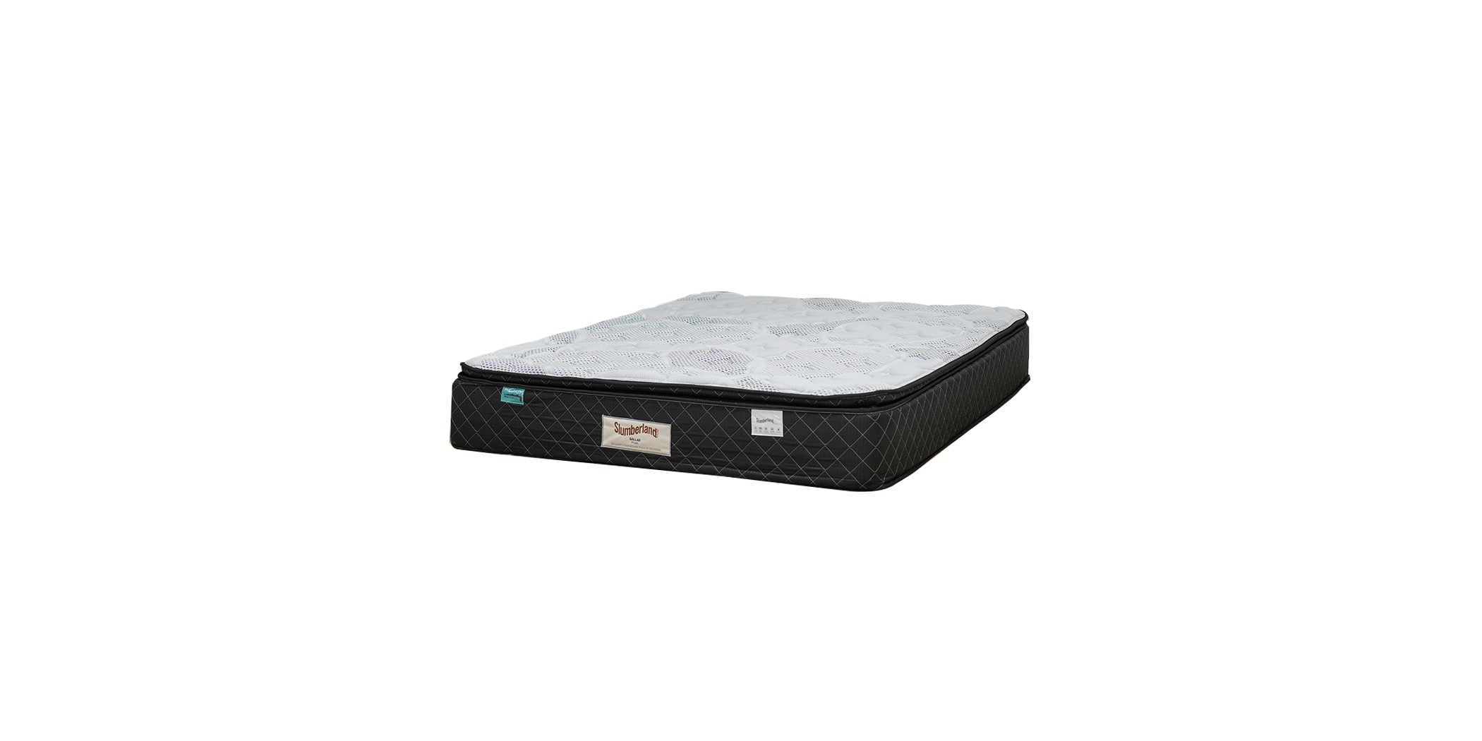Slumberland Dallas Plush 137x190cm Pillow Top White Grey