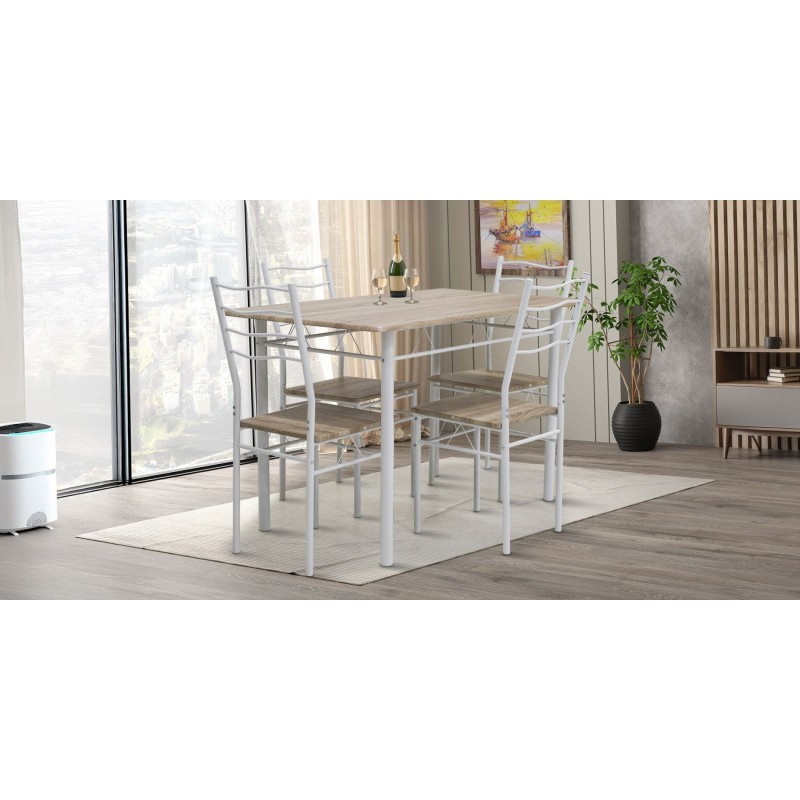 Yakon Table and 4 Chairs Metal/MDF Yakon Table and 4 Chairs Metal/MDF