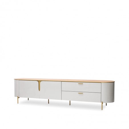 Celine Low TV Cabinet With 2 Drs & Drws Bali Cedar
