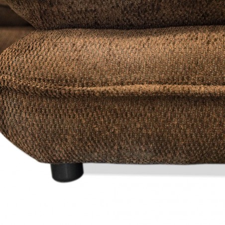 Zahara Corner LHF 3S & 2S Armless Chair & RHF Chaise Brown