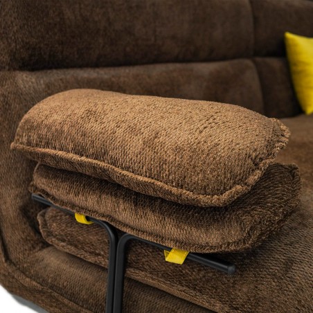 Zahara Corner RHF Chaise+LHF 3S+2S Armless Brown
