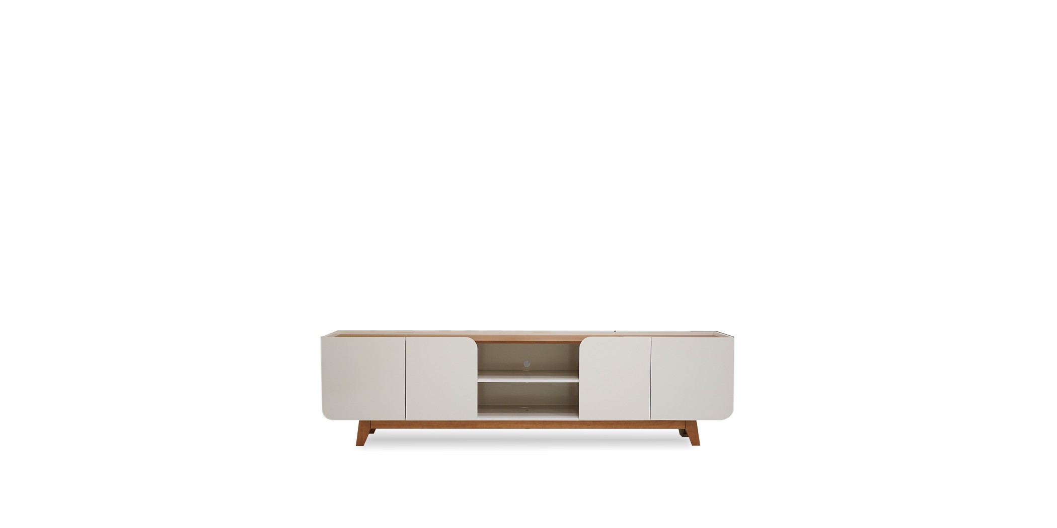 Nadine Low TV Cabinet With 4 Drs Off White/Freijo