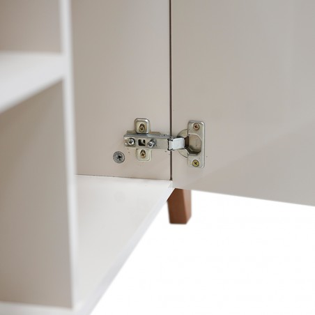 Nadine Low TV Cabinet With 4 Drs Off White/Freijo