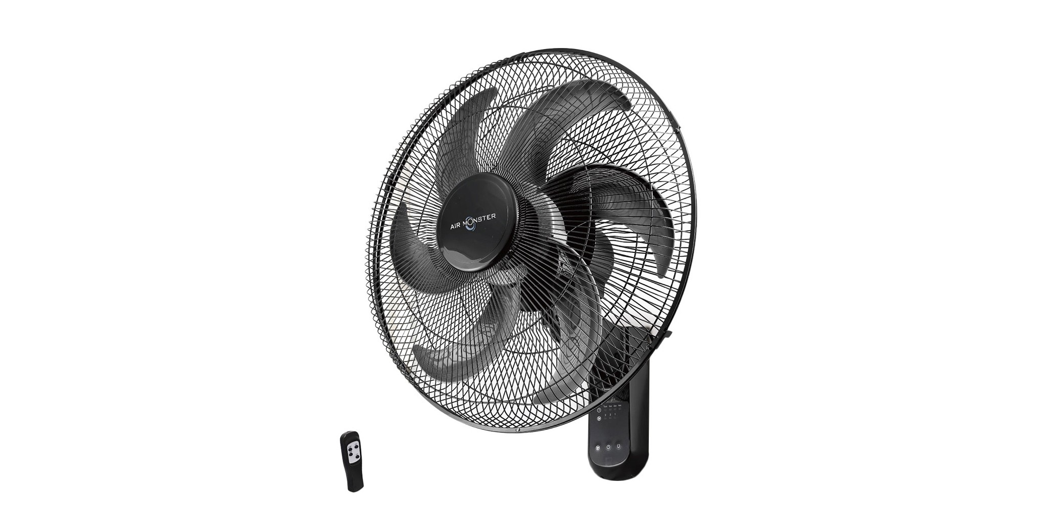 Air Monster W1860R MG 18" Oscillating Silence Wall Fan With Remote Control 6-Wing Blade