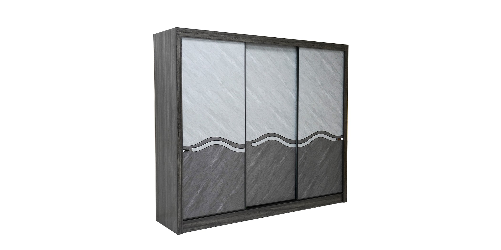 Willington Sliding Wardrobe In Plywood Black & Light Brown