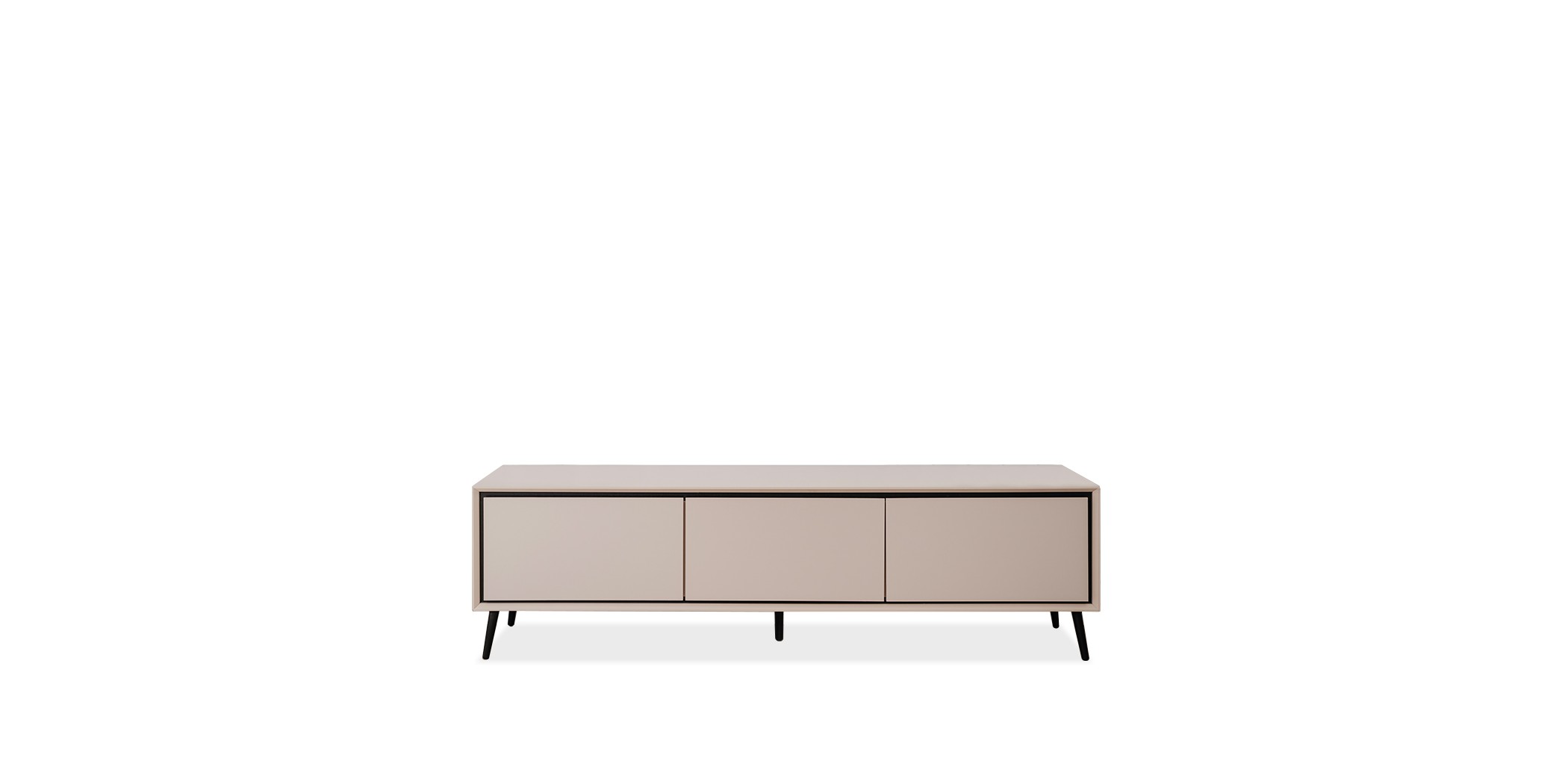 Arona Low TV Cabinet Sand & Black