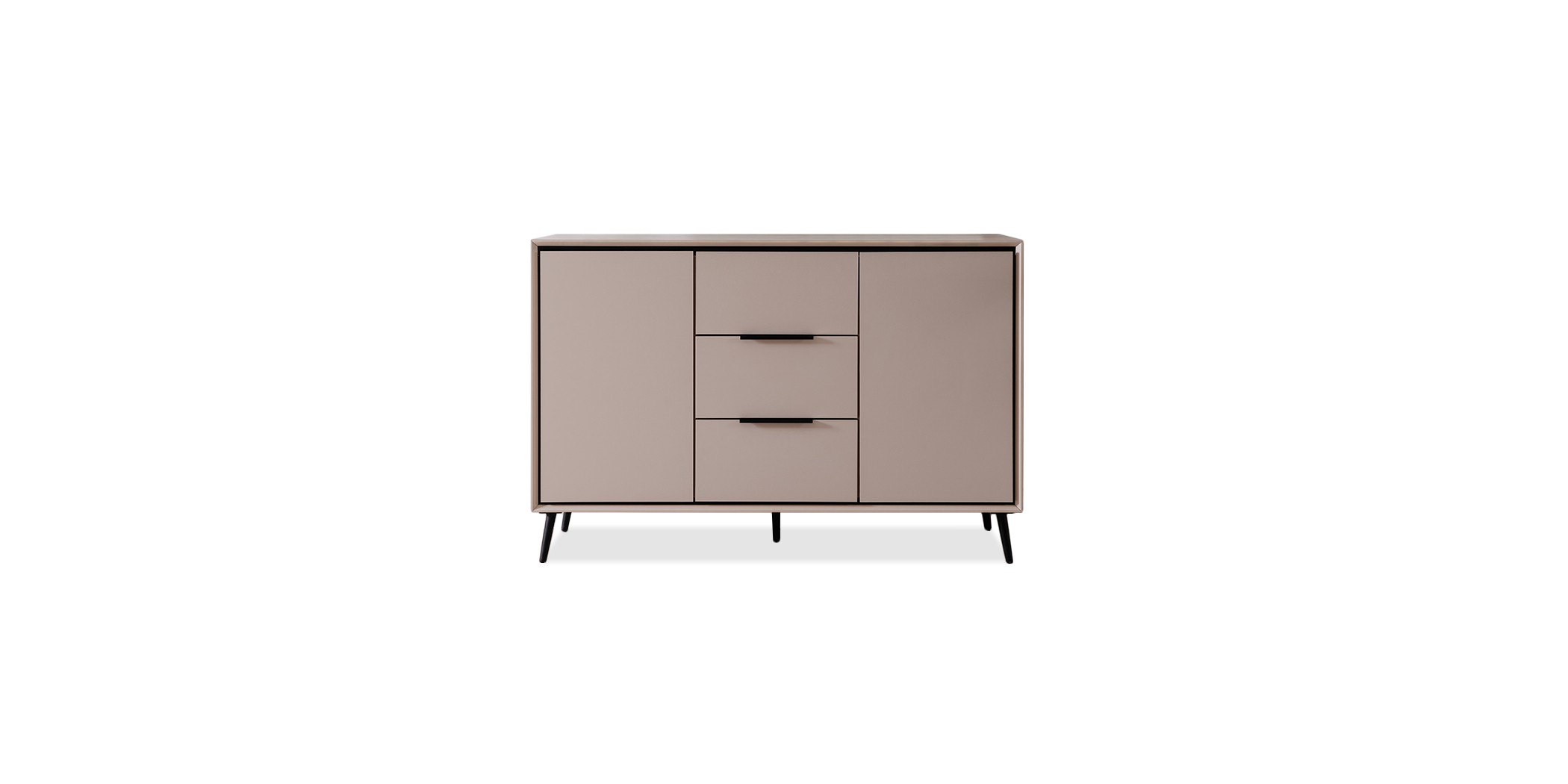 Arona Sideboard 2 Doors And 3 Drawers Sand & Black Arona Sideboard 2 Doors And 3 Drawers Sand & Black