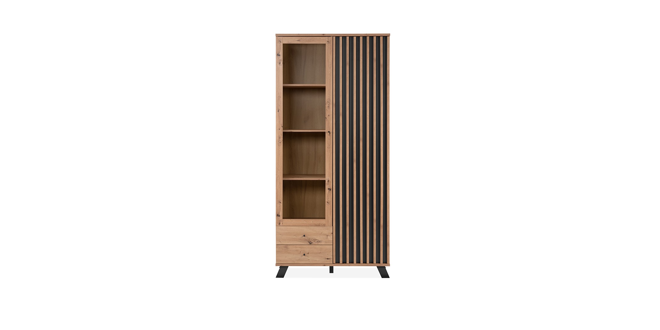 Medan Buffet 2 Doors And 2 Drawers Artisan Oak & Anthracite