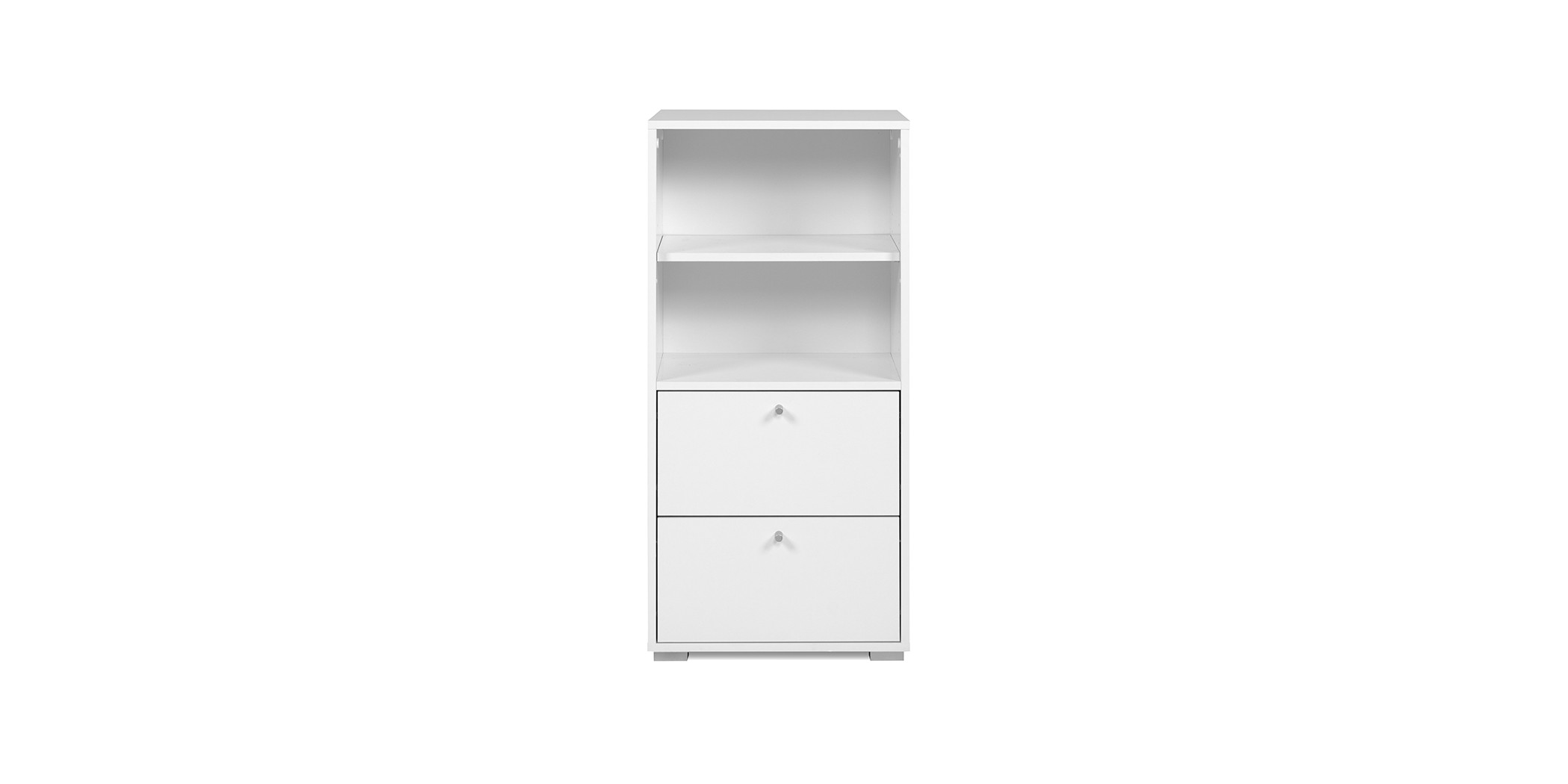 Fyn Shelving Unit 2 Tiers And 2 Drawers White