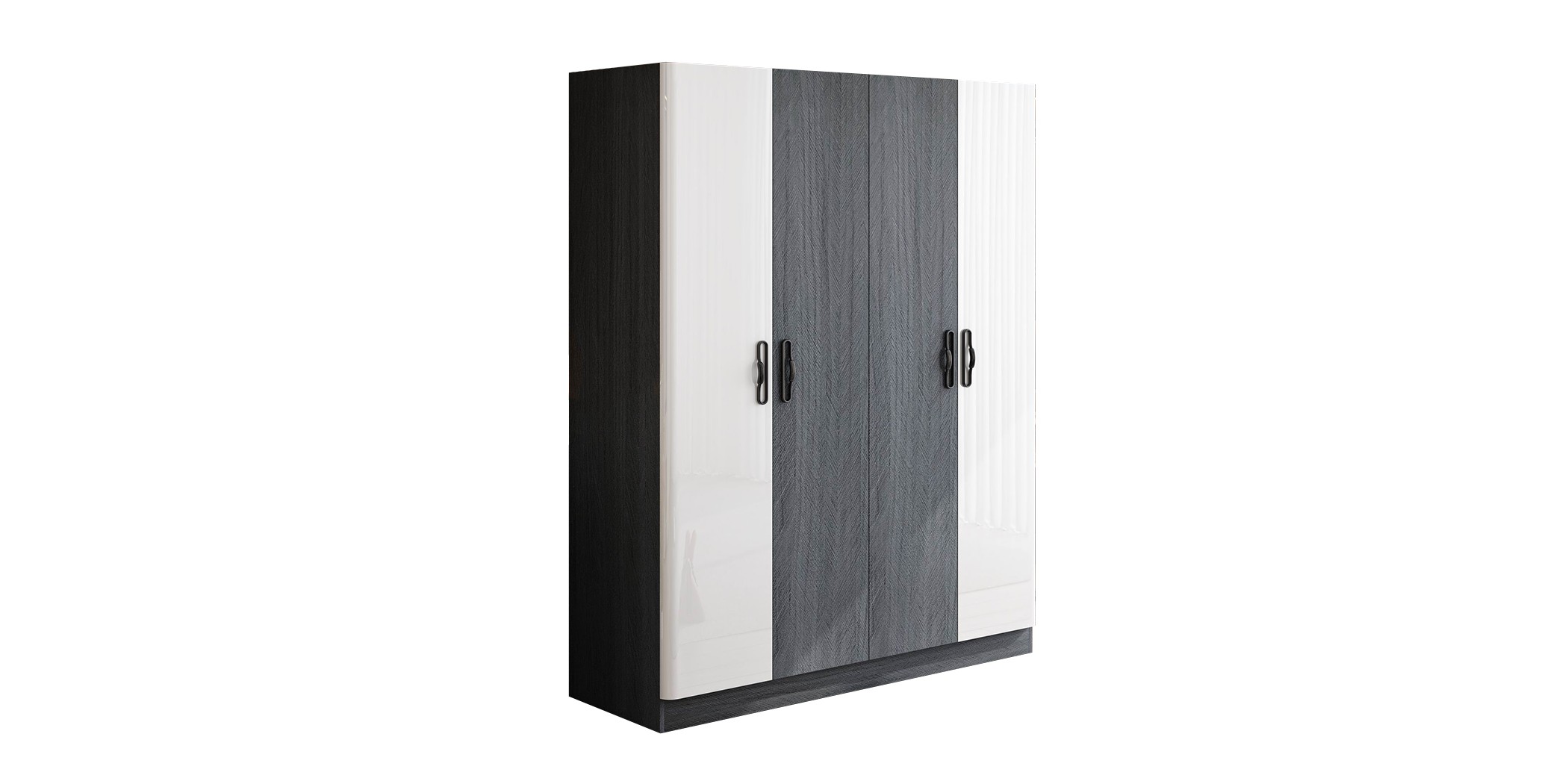 Hugo Wardrobe 4 Doors Dark Grey