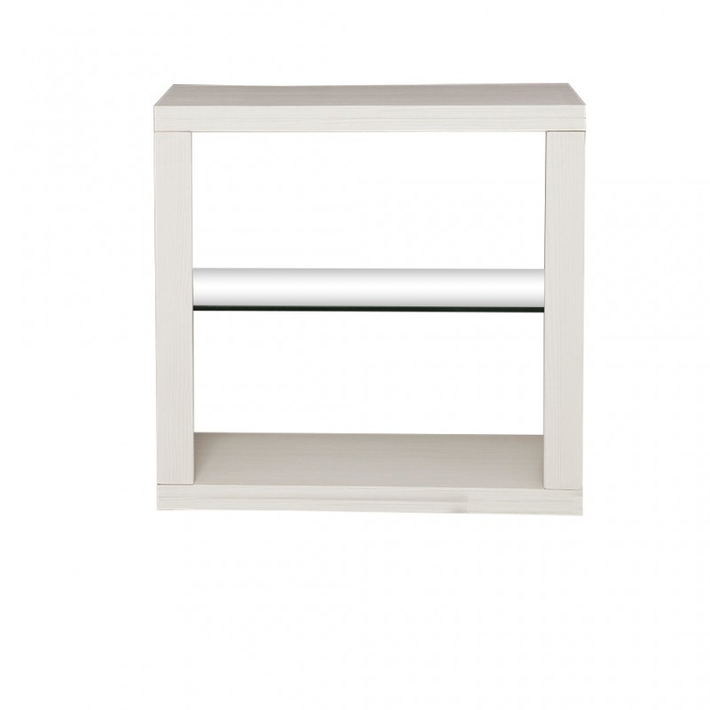 Flamboyant Side Table with glass shelf