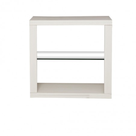 Flamboyant Side Table with glass shelf