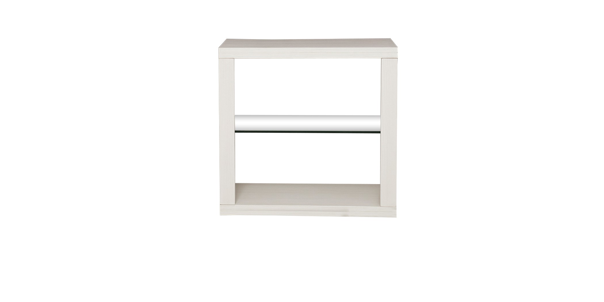 Flamboyant Side Table with glass shelf
