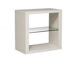 Flamboyant Side Table with glass shelf
