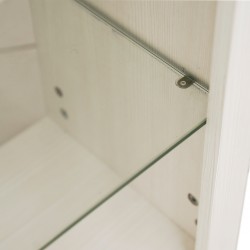 Flamboyant Side Table with glass shelf