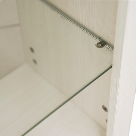 Flamboyant Side Table with glass shelf