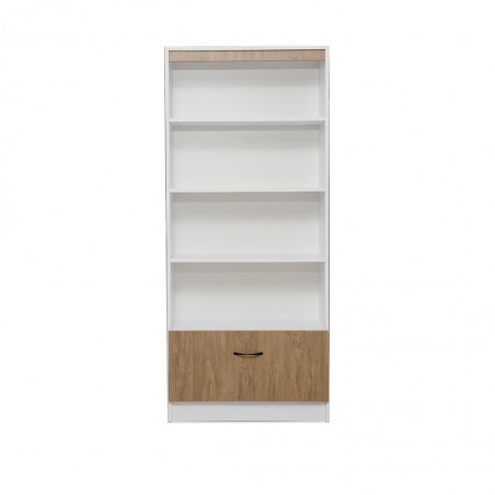 Pandora Bookshelf White & Relic Oak