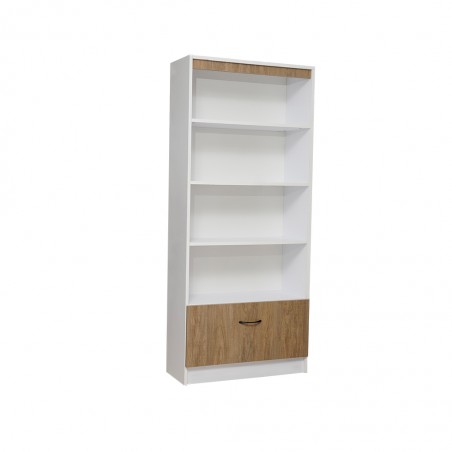 Pandora Bookshelf White & Relic Oak