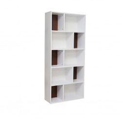 Arletta Bookshelf White & Walnut
