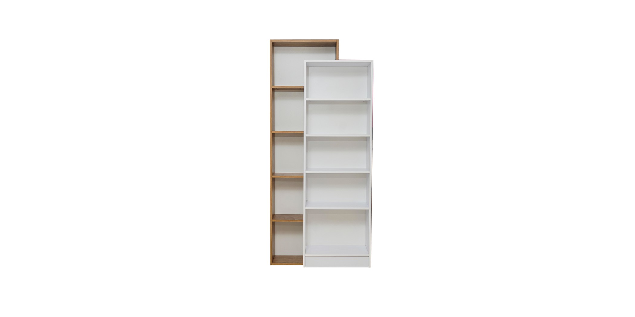 Althea Bookshelf White & Dark Brown
