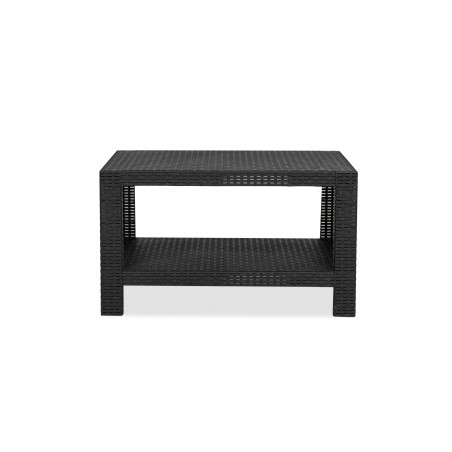 Sofia Sofa Set 3+1+1 With Coffee Table  Black & Beige