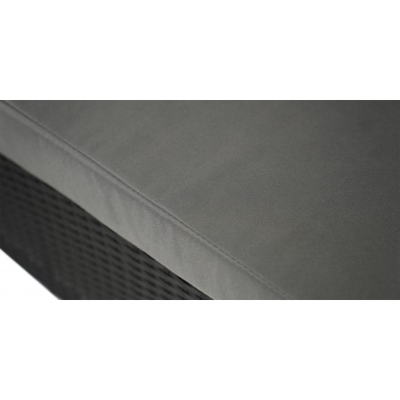 Fontana Corner With Table Black Rattan Dark