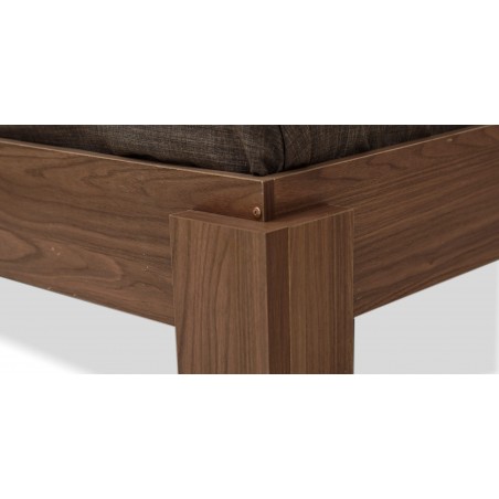 Camellia Bed 140x190 cm Walnut & Off White