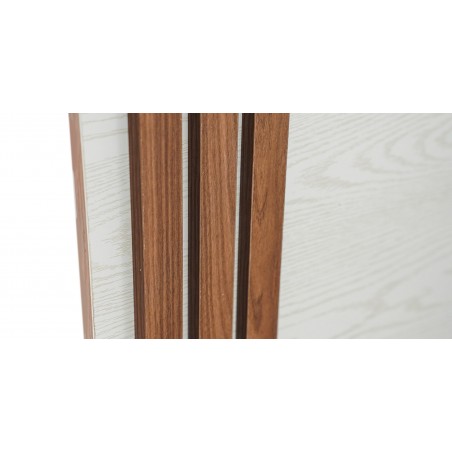 Camellia Bed 140x190 cm Walnut & Off White