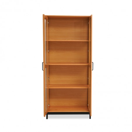 Madri Cupboard 2 Doors Roble/Black/Solid Wood